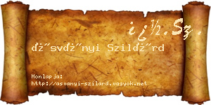 Ásványi Szilárd névjegykártya